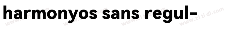 harmonyos sans regul字体转换